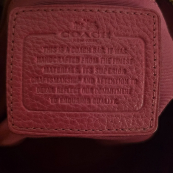 Coach Pink Tote/Satchel Bag - Picture 4 of 5
